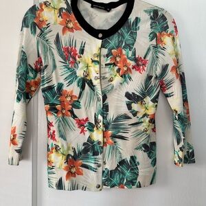 Karen Millen Floral Print Cardigan - Multicolor